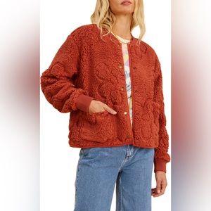 Billabong x The Salty Blonde Cozy Shore Faux Shearling Jacket